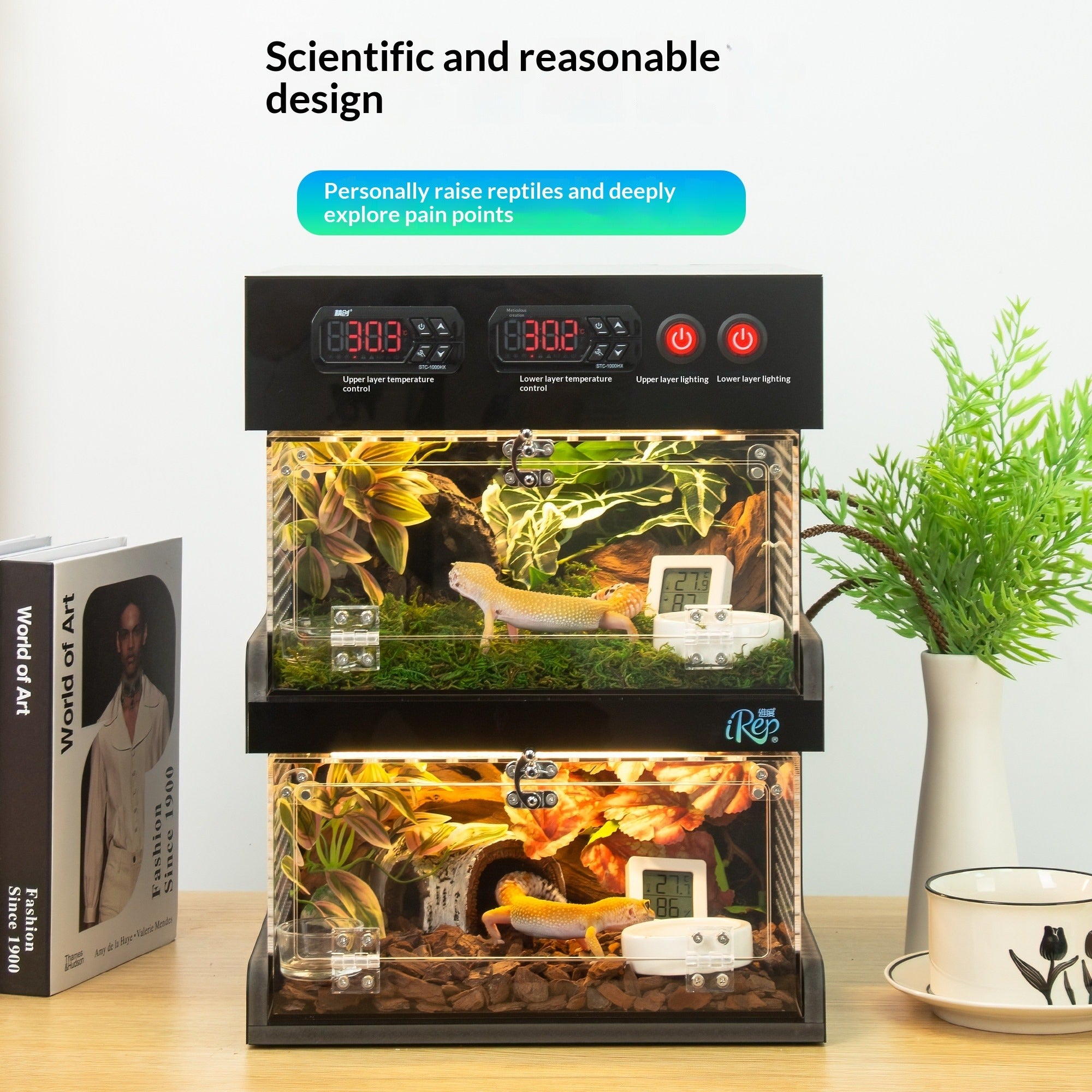 Smart Reptile Enclosure | Built-In Thermostat LED & Heating – Lumopetshop